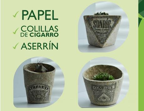 Jovenes mexicanos transforman colillas de la playa en macetas decorativas