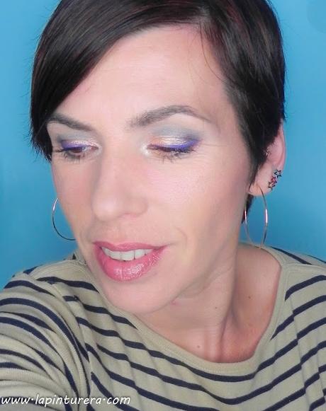 look maquillaje colorido rostro