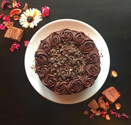 Tarta de naranja y chocolate