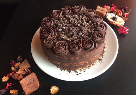 Tarta de naranja y chocolate