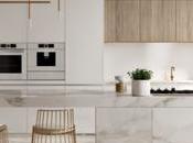 Cocina minimalista encimera marmol