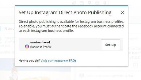 Cómo publicar en Instagram desde Hootsuite - configuración | Maria en la red