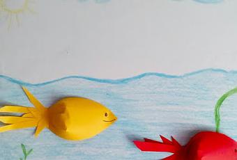 Cómo hacer un pez de papel, manualidades para niños. - Paperblog