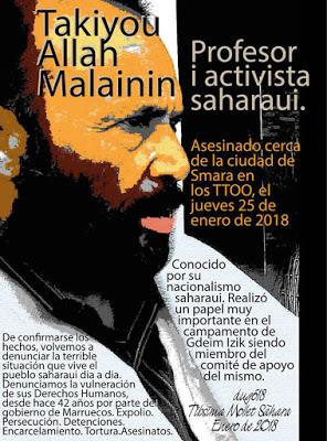 Aparece el cuerpo sin vida de Takiyou Allah Malainin, miembro del comité de apoyo en Gdeim Izik