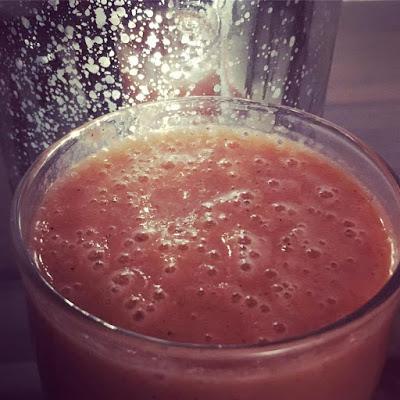 fruta, batido, detox, fresas