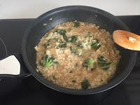 RISOTTO DE ESPINACAS Y BROCOLI