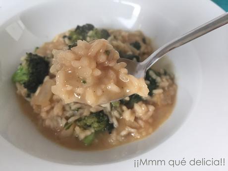 RISOTTO DE ESPINACAS Y BROCOLI