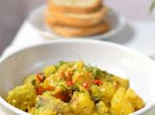 Garbanzos acelgas batata curry