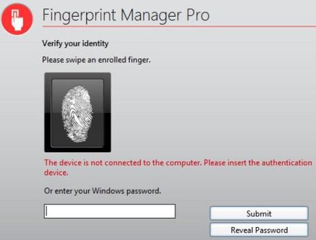 Lenovo Fingerprint Manager Pro tiene otro método para acceder al sistema