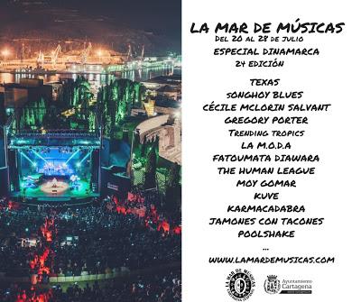 La Mar de Músicas 2018: Texas, Gregory Porter, La M.O.D.A., The Human League...