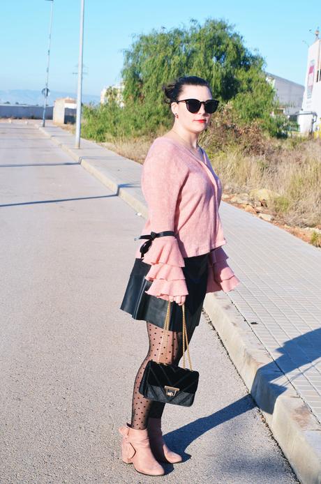 Jersey con volantes y lazos