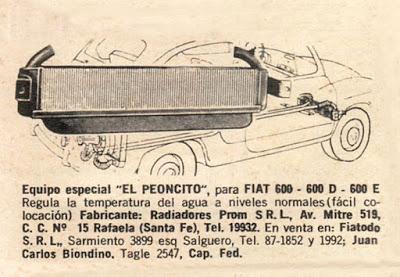 Radiador para el Fiat 600
