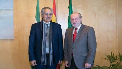El presidente de la Diputación de Sevilla y el Ministro saharaui de Cooperación mantienen una reunión de trabajo