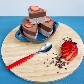 COTTAGECHEESECAKE DE CHOCO Y FRESAS