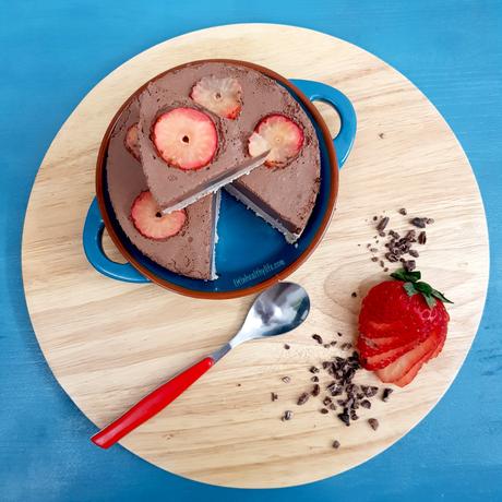 COTTAGECHEESECAKE DE CHOCO Y FRESAS