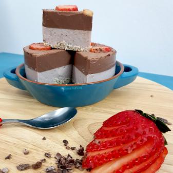 COTTAGECHEESECAKE DE CHOCO Y FRESAS
