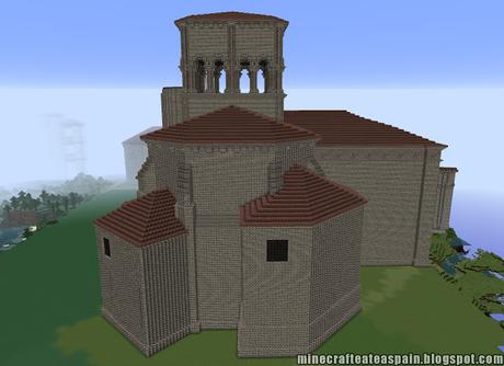 Réplica Minecraft de la Iglesia de San Nicolás de Bari, El Almiñe, Burgos, España.