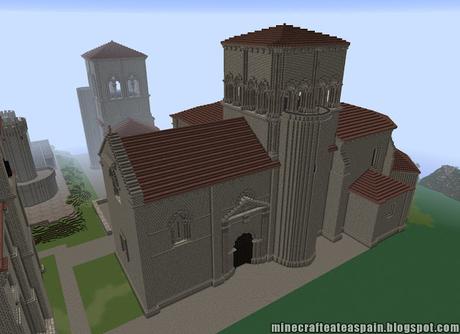 Réplica Minecraft de la Iglesia de San Nicolás de Bari, El Almiñe, Burgos, España.