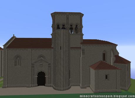 Réplica Minecraft de la Iglesia de San Nicolás de Bari, El Almiñe, Burgos, España.