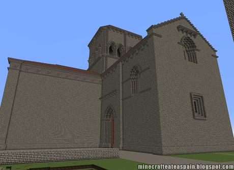 Réplica Minecraft de la Iglesia de San Nicolás de Bari, El Almiñe, Burgos, España.