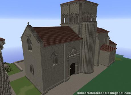 Réplica Minecraft de la Iglesia de San Nicolás de Bari, El Almiñe, Burgos, España.