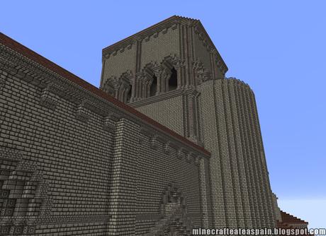 Réplica Minecraft de la Iglesia de San Nicolás de Bari, El Almiñe, Burgos, España.