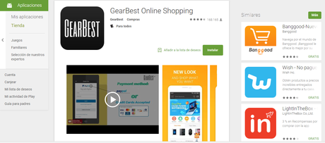 Que es GearBest Online Shopping 3.0.1?