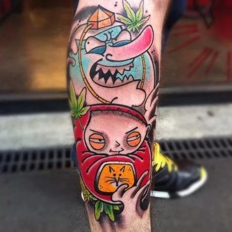 20 Tatuajes de dibujos animados de TV increibles 20 Tatuajes de dibujos animados de TV increibles
