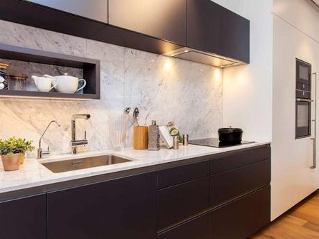 cocina negra tirador gola