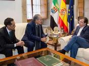 presidente Junta Extremadura recibe Ministro Cooperación RASD