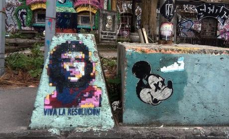 Foto del ché pixelada. Viva la resolución, Berlín.