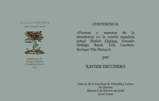 Xavier Escudero en Letras