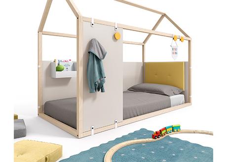 Habitación juvenil con casita para niño