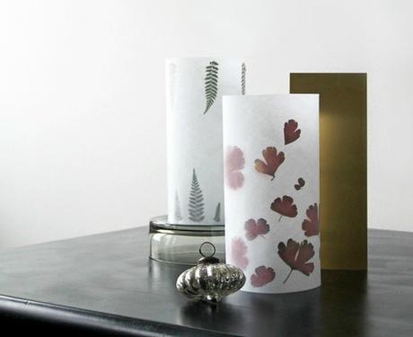 Diy lámpara con motivos de botánica Diy lámpara con motivos de botánica