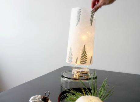 Diy lámpara con motivos de botánica Diy lámpara con motivos de botánica