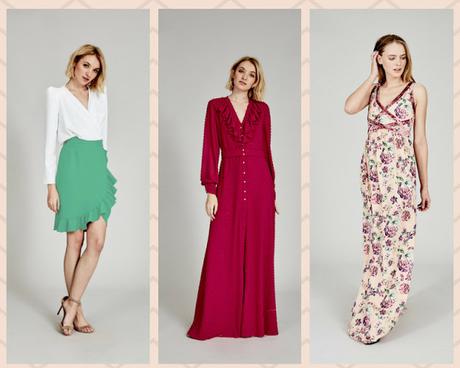 invitada boda falda volantes vestido largo flores