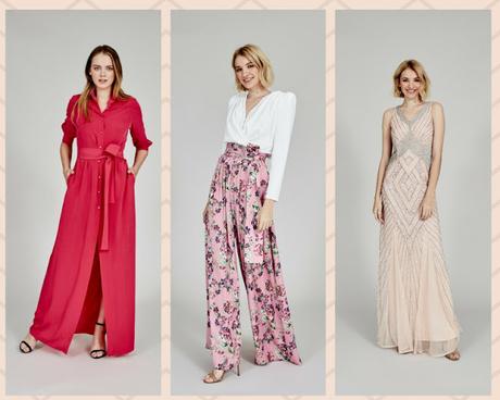 vestido invitada boda nude flores rojo novia