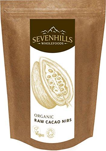 Sevenhills Wholefoods Puntas de Cacao Crudo Orgánico (Nibs) De Comercio Justo 1kg