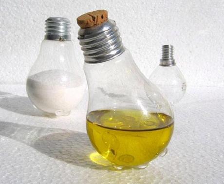 decorar con bombillas recicladas