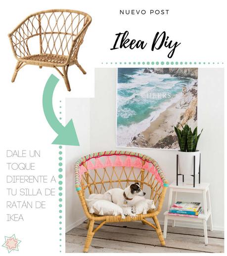 nuevo post silla ratán hacks diy STOCKHOLM ikea customizar trapillo summer