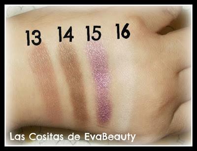 Swatches Paletas Love y Golden Bar de I Heart Makeup, ideales para regalar en San Valentín