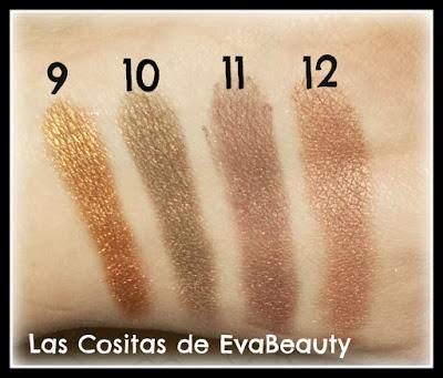 Swatches Paletas Love y Golden Bar de I Heart Makeup, ideales para regalar en San Valentín