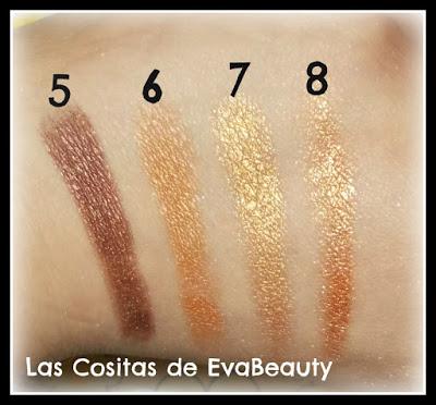 Swatches Paletas Love y Golden Bar de I Heart Makeup, ideales para regalar en San Valentín