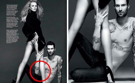 Adam Levine Vogue Magazine Before and After