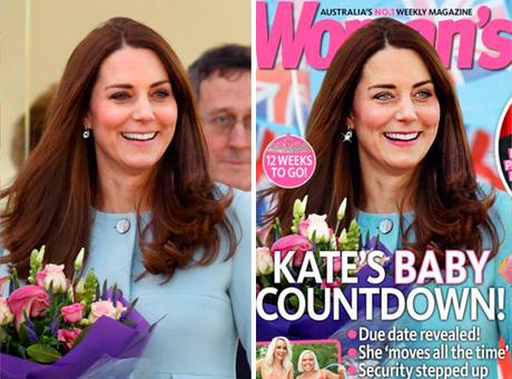 Kate Middletone Women's Magazine Before and After