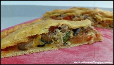 Empanada de pisto y atún