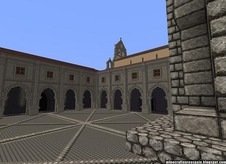 Réplica Minecraft del Monasterio de Santa María la Real de Obona, Asturias, España.