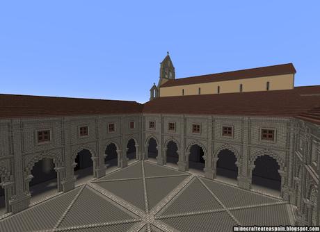 Réplica Minecraft del Monasterio de Santa María la Real de Obona, Asturias, España.