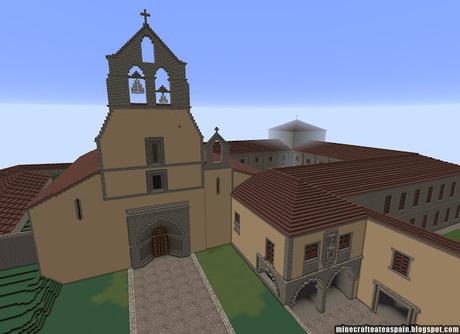 Réplica Minecraft del Monasterio de Santa María la Real de Obona, Asturias, España.