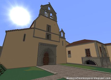 Réplica Minecraft del Monasterio de Santa María la Real de Obona, Asturias, España.